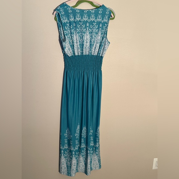 Jon & Anna Teal and White Maxi Dress - Picture 2 of 3